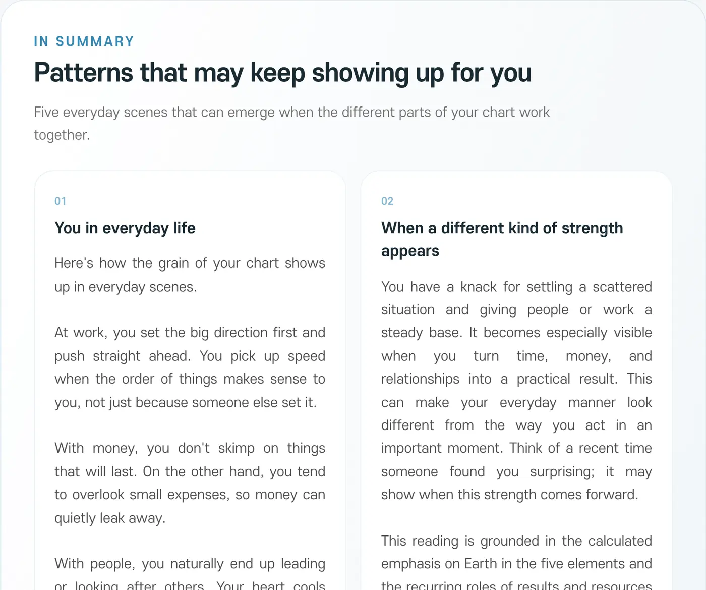 Patterns that may keep showing up for you