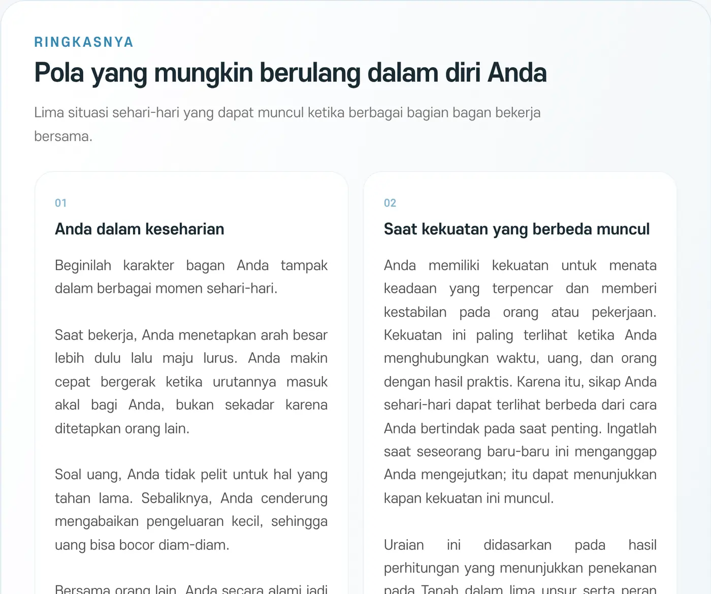 Pola yang mungkin berulang dalam diri Anda
