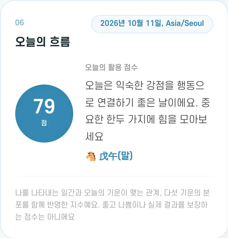 오늘의 흐름