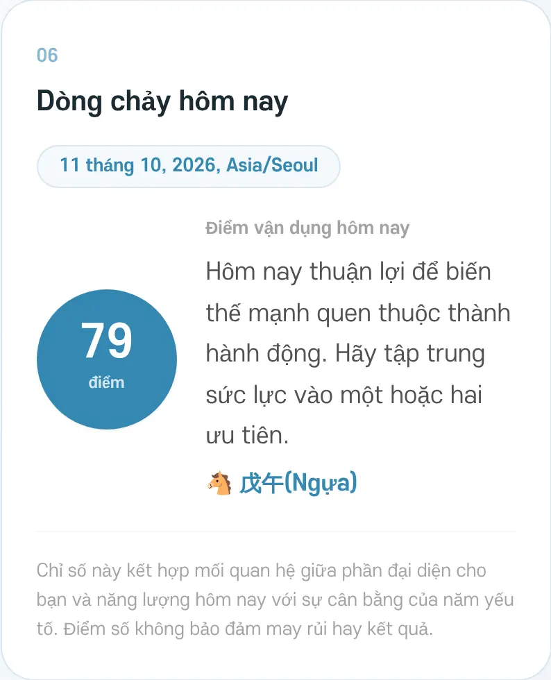 Dòng chảy hôm nay