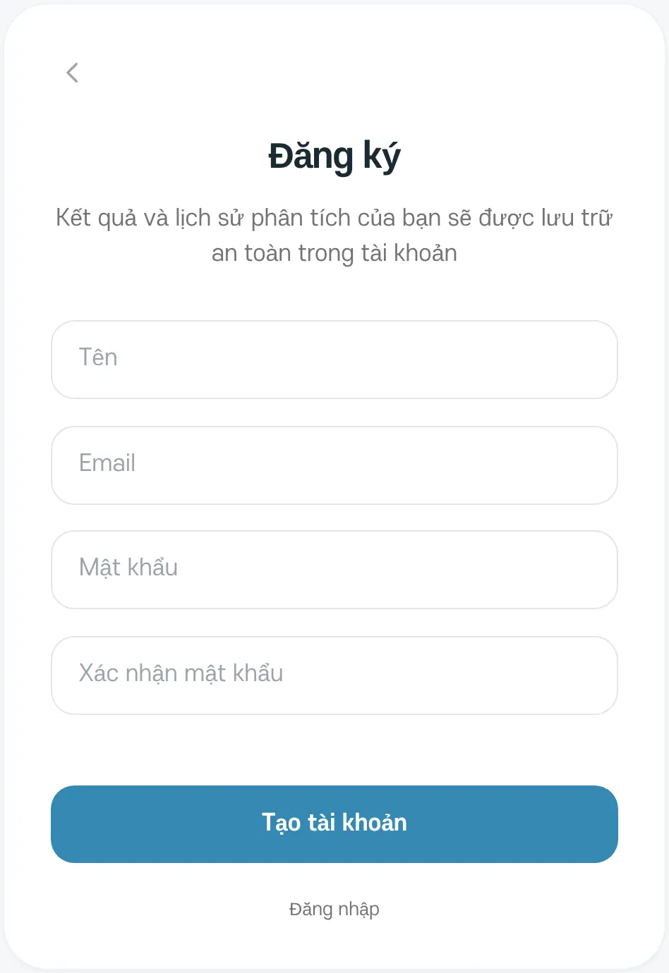 Màn hình đăng ký