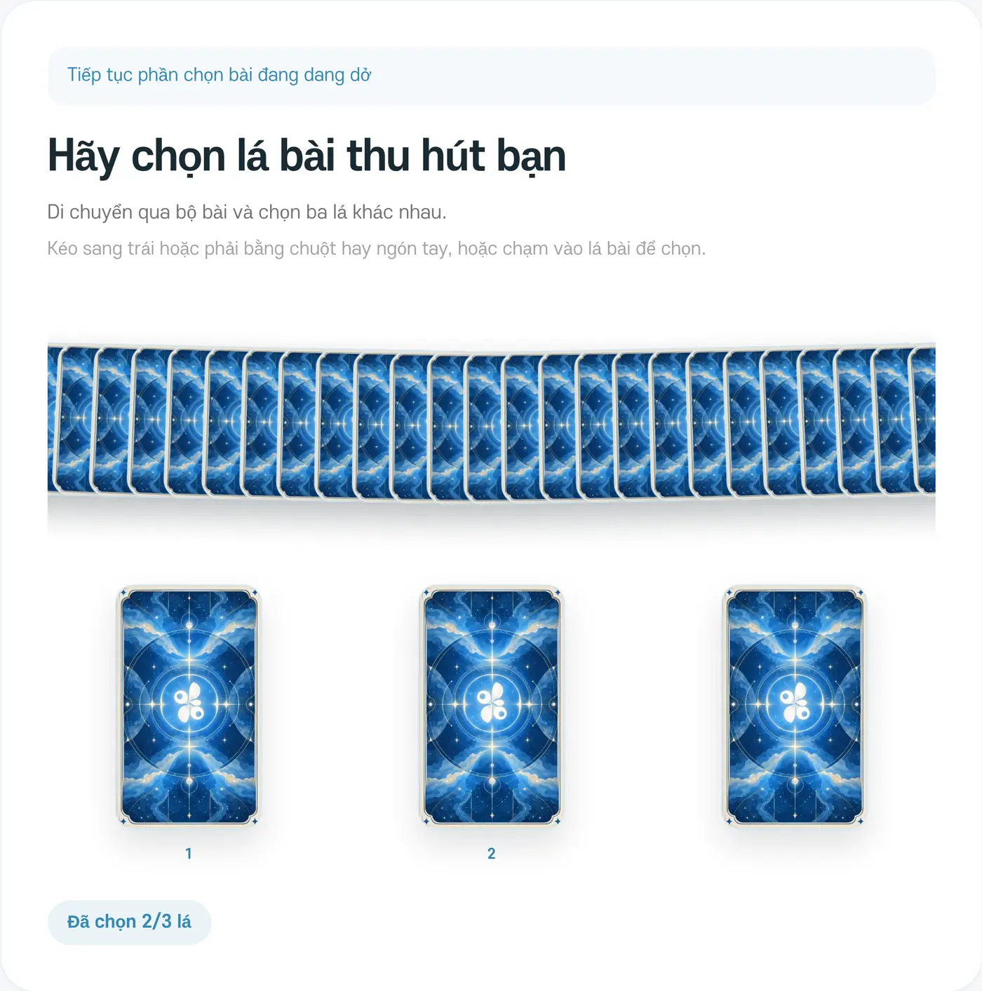 Đã chọn hai trong ba lá